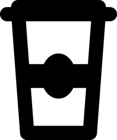 Paper Cup Silhouette Cutting Svg Files, Free Vectors File
